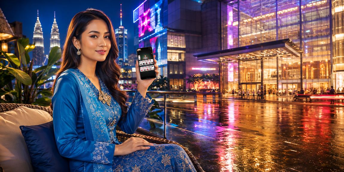 Permainan kad dan kasino bergaya baju kurung Melayu di Kuala Lumpur